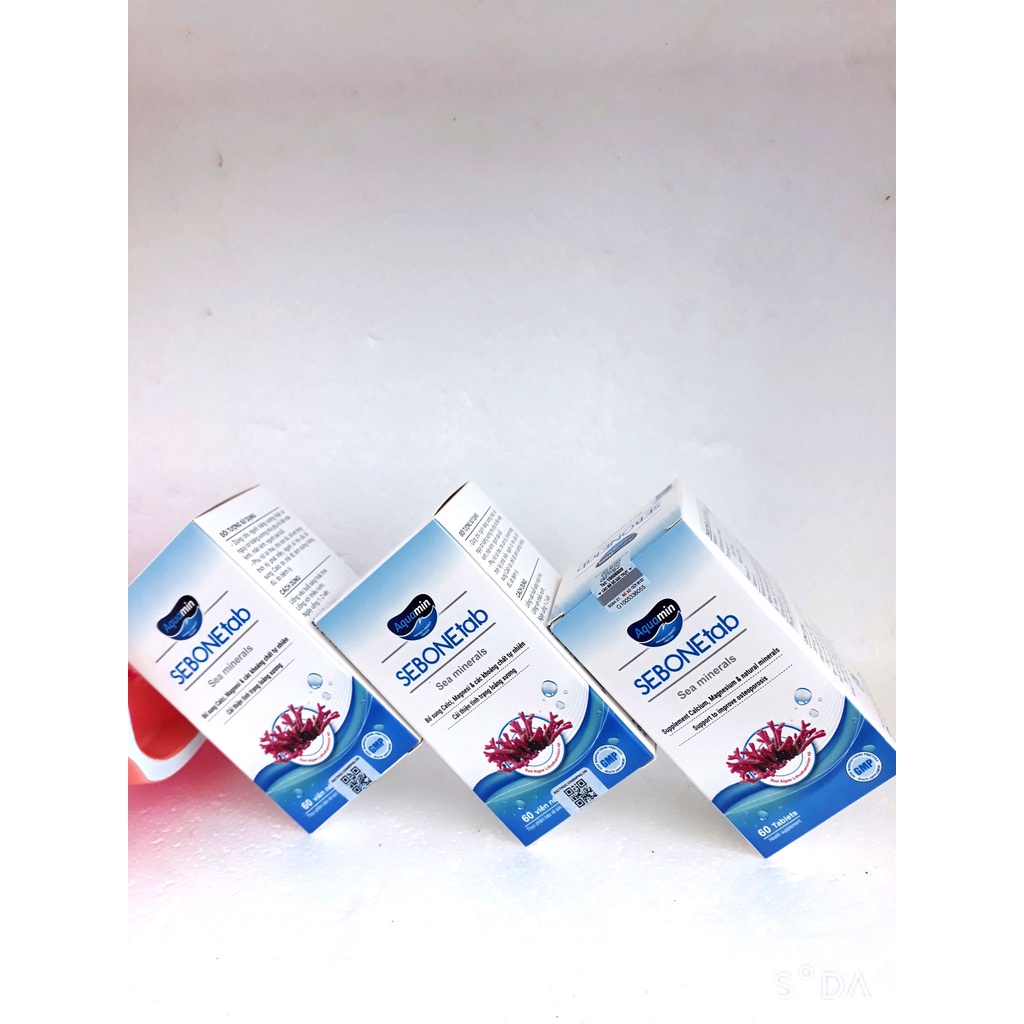 Viên uống Canxi SEBONETAB, canxi tảo biển giúp cải thiện tình trạng loãng xương; giúp xương chắc khỏe