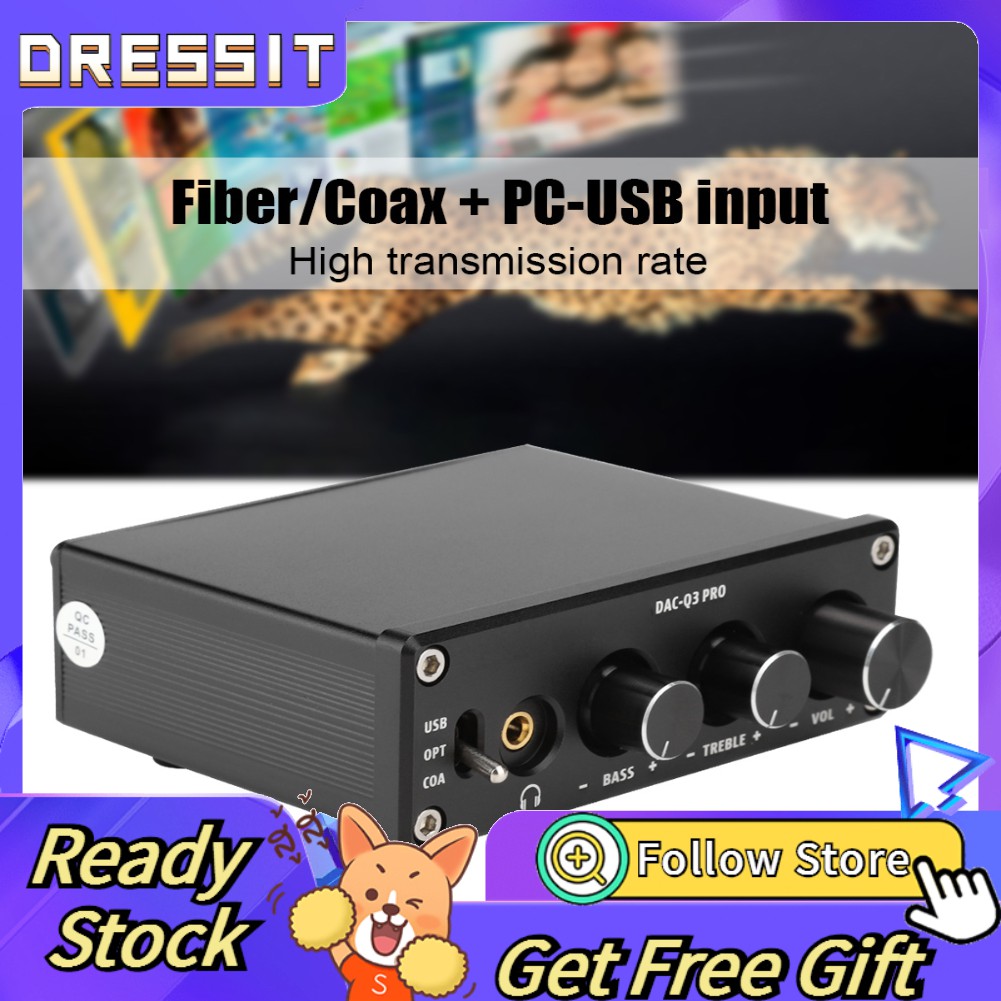 Bộ giải mã âm thanh tai nghe Ac-Q3 Pro Dac hỗ trợ 3.5mm chất lượng cao