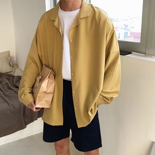 Áo sơ mi tay dài màu trơn kích thước M-3XL cho nam