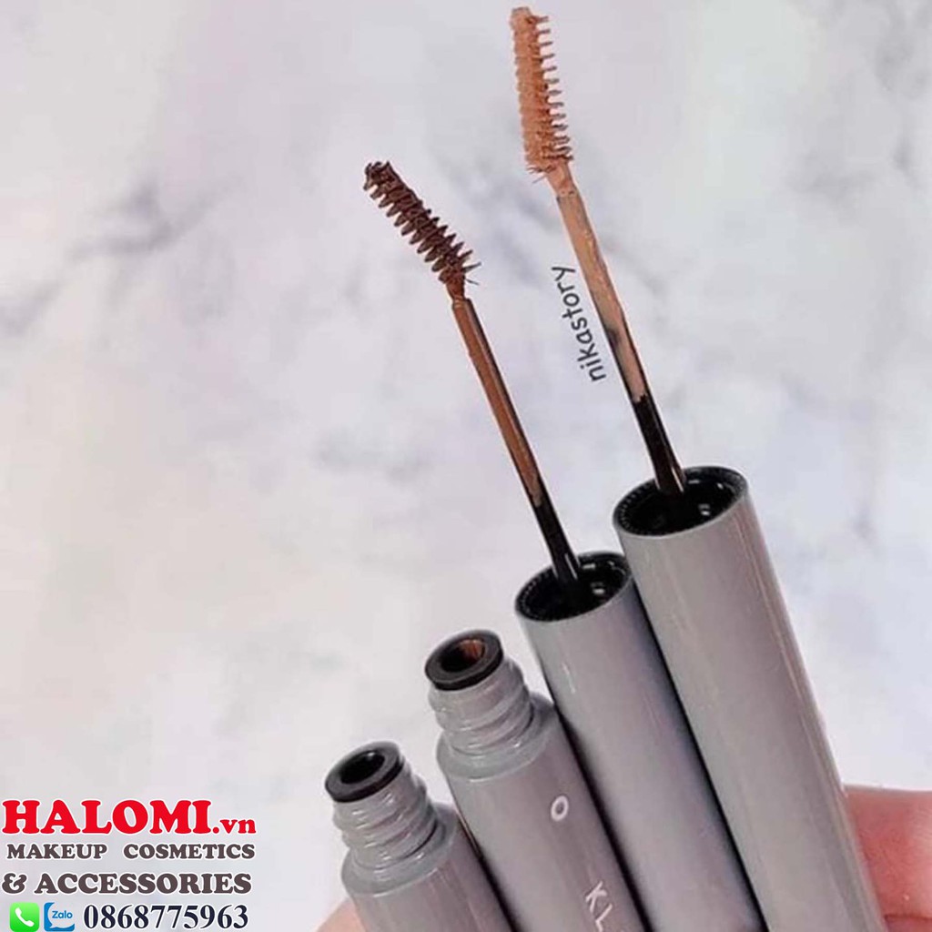 Mascara Lông Mày Klavuu Chuốt Lông Mày Cao Cấp Có Màu Nâu Và Nâu Đen chuyên dùng cho makeup