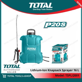 Máy phun thuố.c 16l dùng pin lithium 20v total tspli2001 bình phun 16l áp suất 5 bar