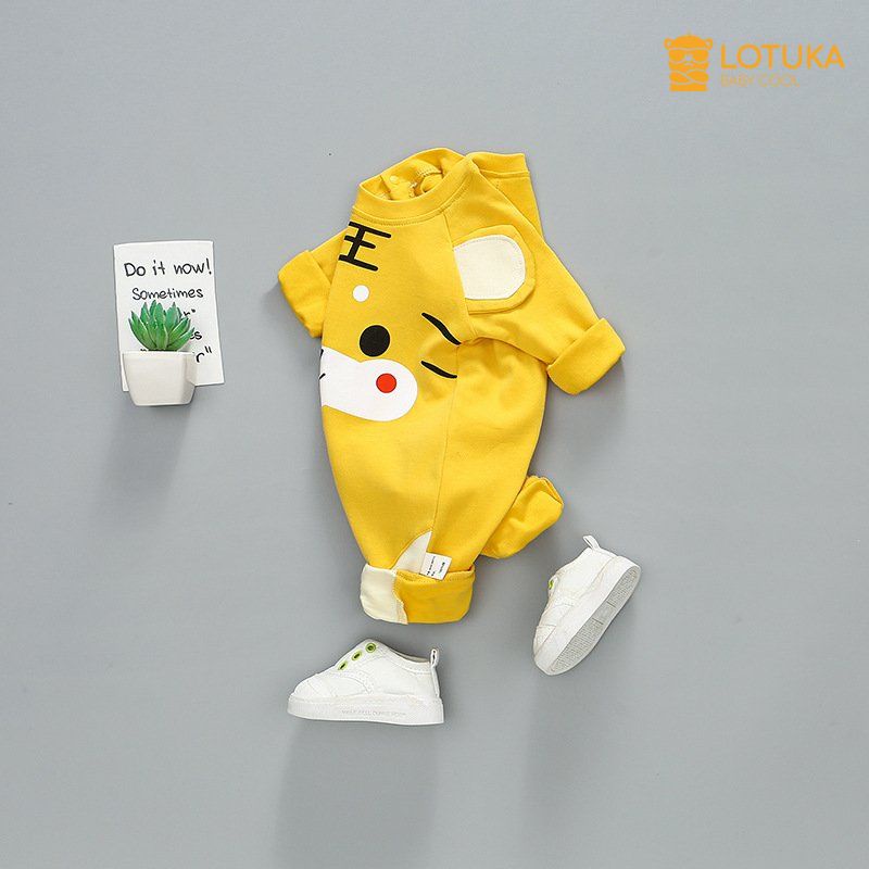 Body dài tay cho bé trai, bé gái hình Hổ dễ thương, áo liền quần hàng hè thu cho bé sơ sinh, bodysuit LOTUKA size 3-12kg