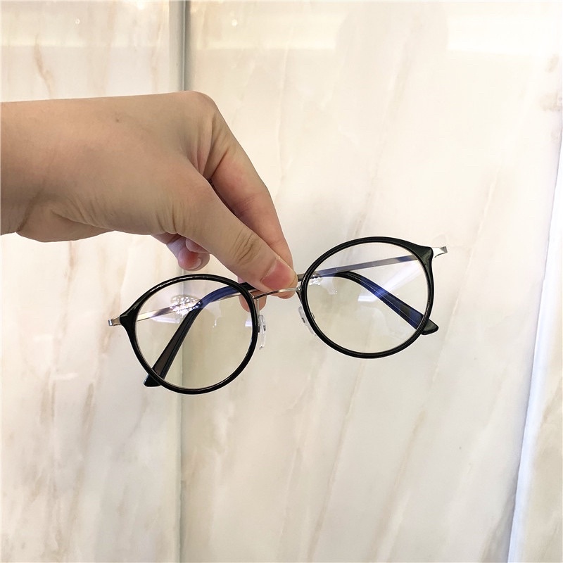 Kính Không Độ, Kính Giả Cận Tròn Kim Loại Mảnh New Arrival Jolie eyewear mã 1938 chống ánh sáng xanh, UV400