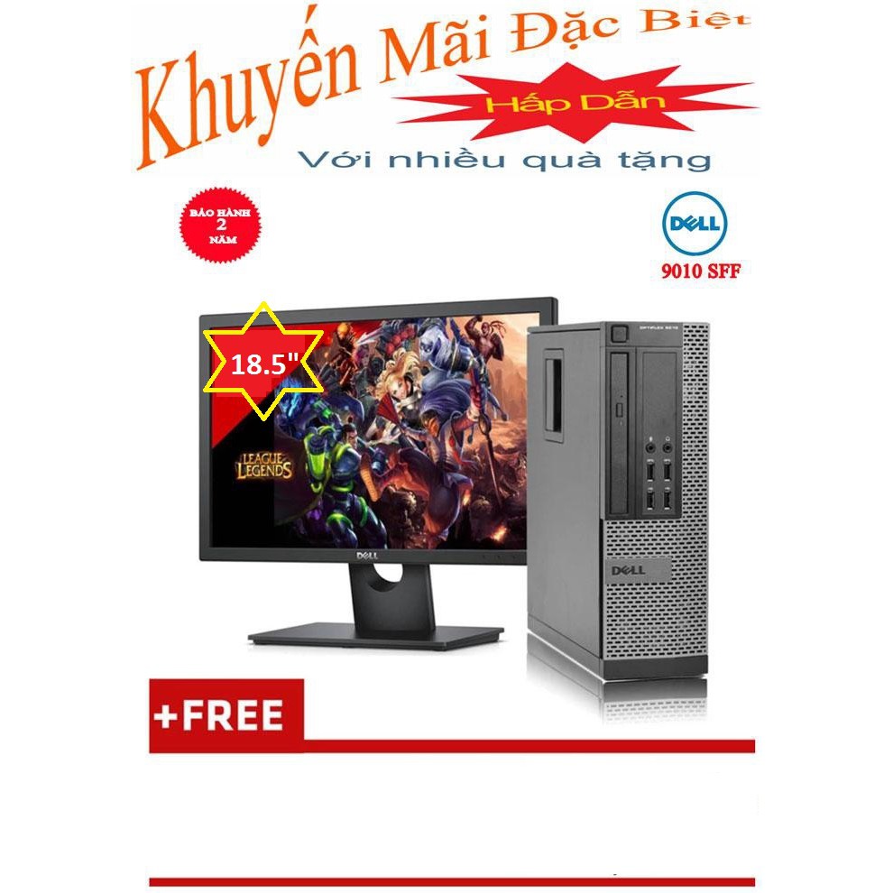 Bộ máy tính văn phòng , Học tập , giải trí Dell ( i5 2400 / 4G / ssd 120G ) , Màn hình dell E1916HV bàn phím chuột