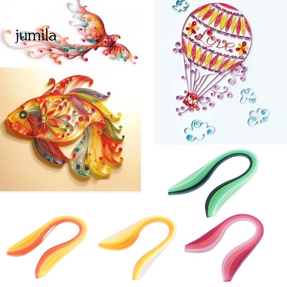 Set 100 Dải Giấy Màu Sinh Động 5mm Làm Đồ Thủ Công