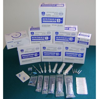 Bơm tiêm Vinahankook 1ml, 3ml, 5ml, 10ml, 20ml, 50ml