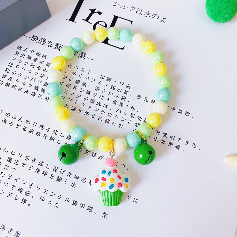 Vòng đeo cổ hạt ngũ sắc CAMQUYTSTORE cho thú cưng chó mèo