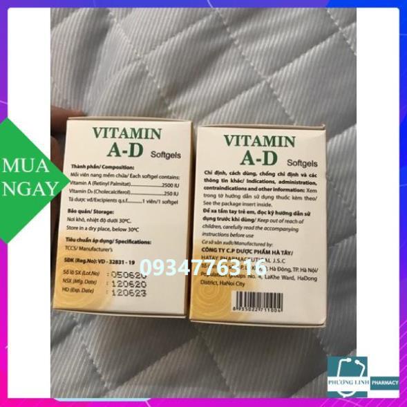 viên dầu cá AD bổ sung vitamin cho mắt ( lọ 100 viên)