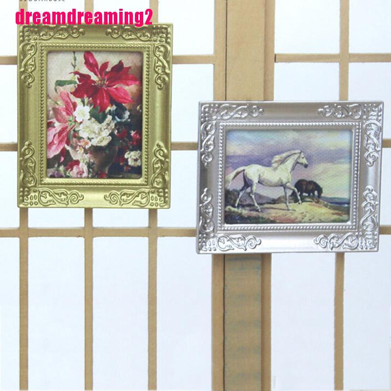 Tranh Sơn Dầu Trang Trí Nhà Búp Bê Tỉ Lệ 1: