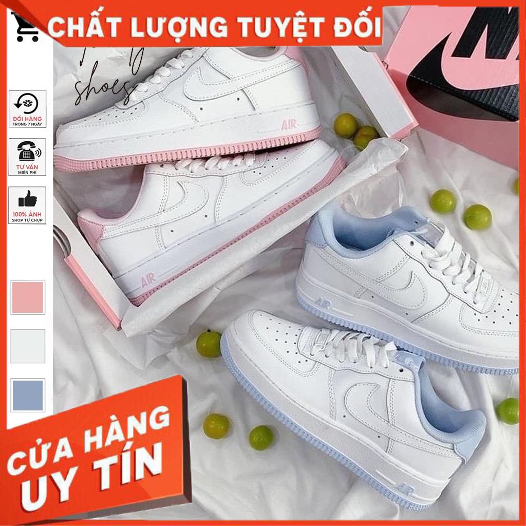 Siêu Sale 80% Giày_Nike AF1 Nữ, Giày_Nike Air Force 1 Đế Xanh, Đế Hồng Hàng Cao Cấp Full Box + Bill