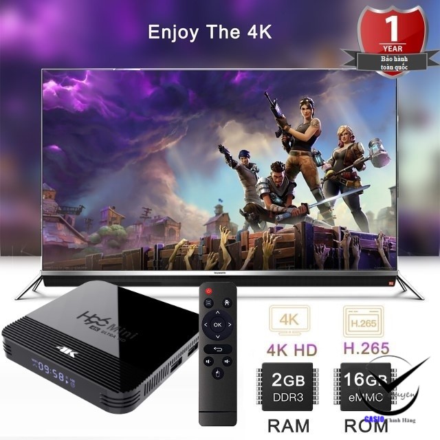 [Mã 155ELSALE giảm 7% đơn 300K] Đầu android tv box H96 mini Ram 2G rom 16g