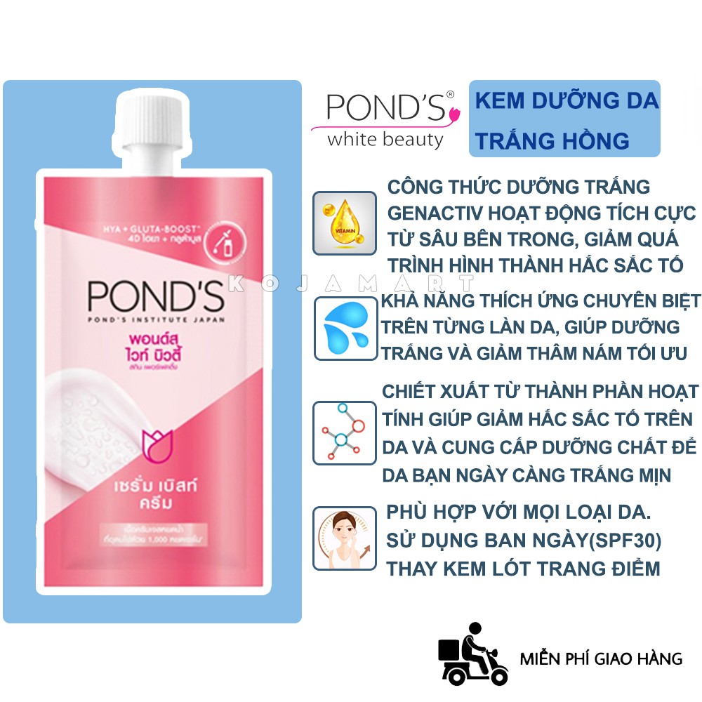 Kem Dưỡng Da Pond's Trắng Hồng Thái Lan Dạng Gói 7gr