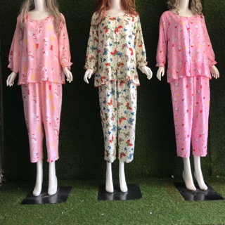 Đồ bộ lanh bigsize tay dài cho mẹ bầu và sau sinh (70-90)