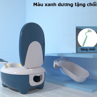PVN40640 Bô vệ sinh hình chim cánh cụt có tựa lưng, tay cầm cho bé