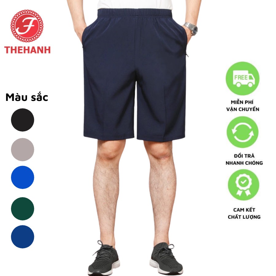 Quần đùi nam thể thao QĐ01, quần mặc nhà vải gió siêu mát TH STORE