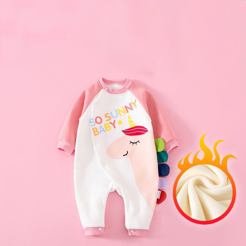 Body Dài Tay cho Bé, mẫu quần áo trẻ em sơ sinh hình Voi Hồng chất thun Mềm Mịn từ 3-12kg