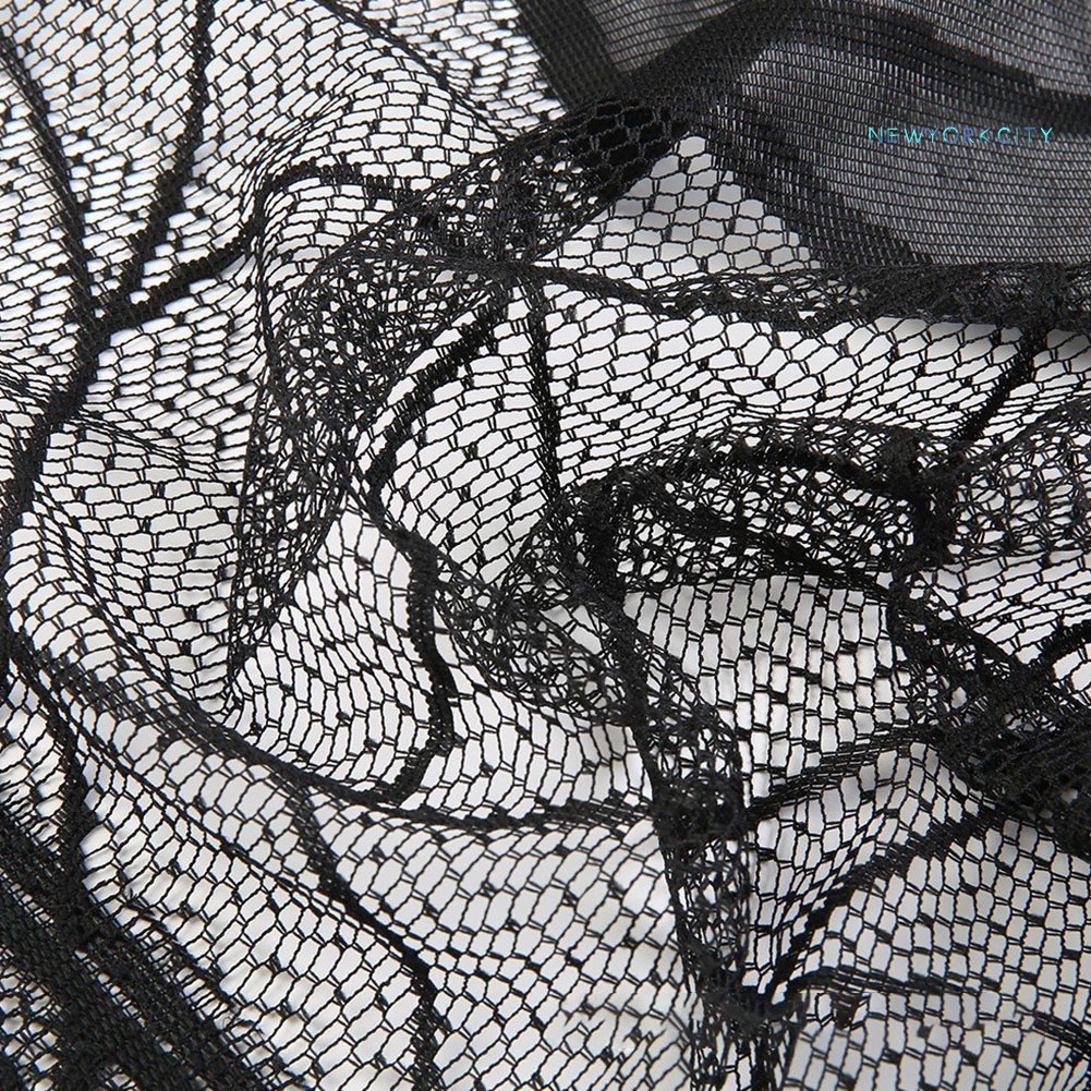 Rèm Cửa Vải Ren Họa Tiết Nhện Trang Trí Tiệc Halloween