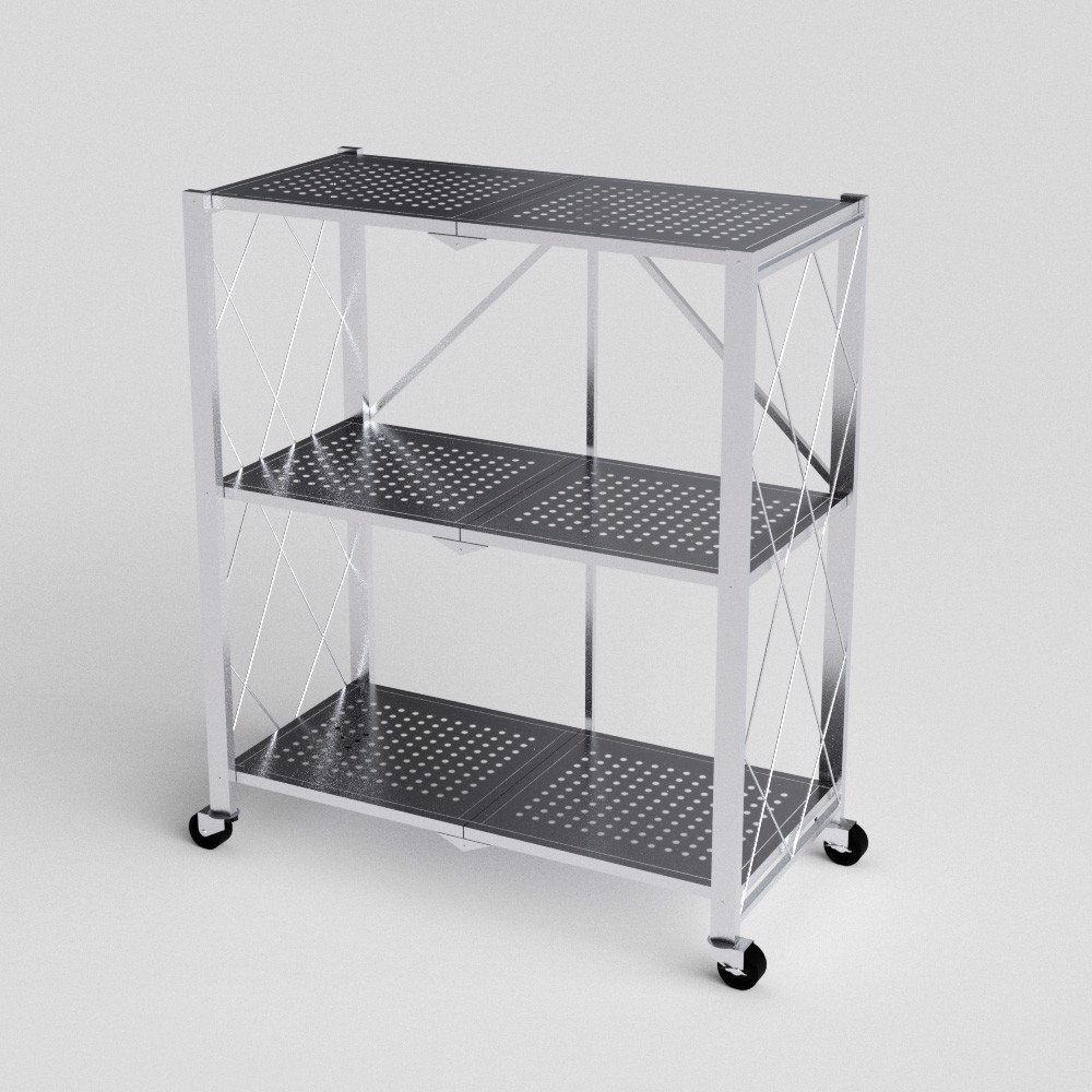 Qui Phúc Kệ Bếp Inox Đa Năng Ohawa Có Bánh Xe