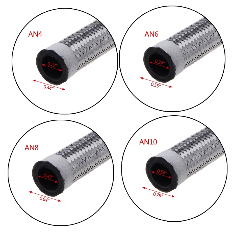 Ống Dẫn Nhiên Liệu Bằng Thép Không Gỉ An4 An6 An8 An10 Dài 1m