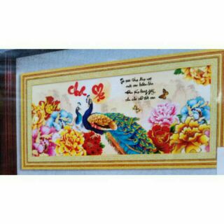 Tranh đính đá cha mẹ