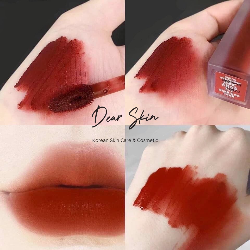 Son kem Black Rouge Air Fit Velvet Tint A12 – Dashed Brown nâu gạch trầm