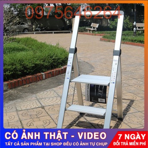 Thang Nhôm Ghế Nikawa 2 Bậc NK-2SL tải trọng 150 kg (miễn phí vận chuyển khu vực nội thành Hà Nội, Hồ Chí Minh)