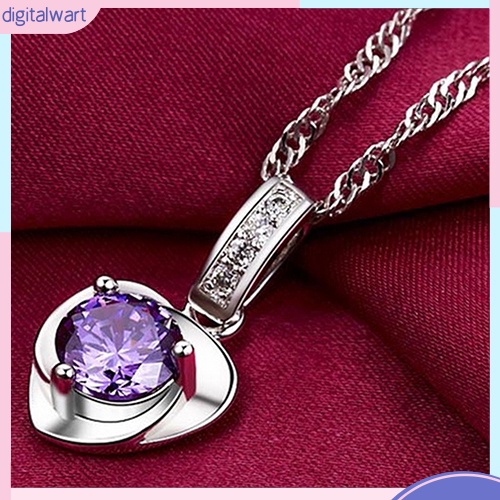 Dây Chuyền Mặt Trái Tim Đính Đá Thời Trang Cho Nữ