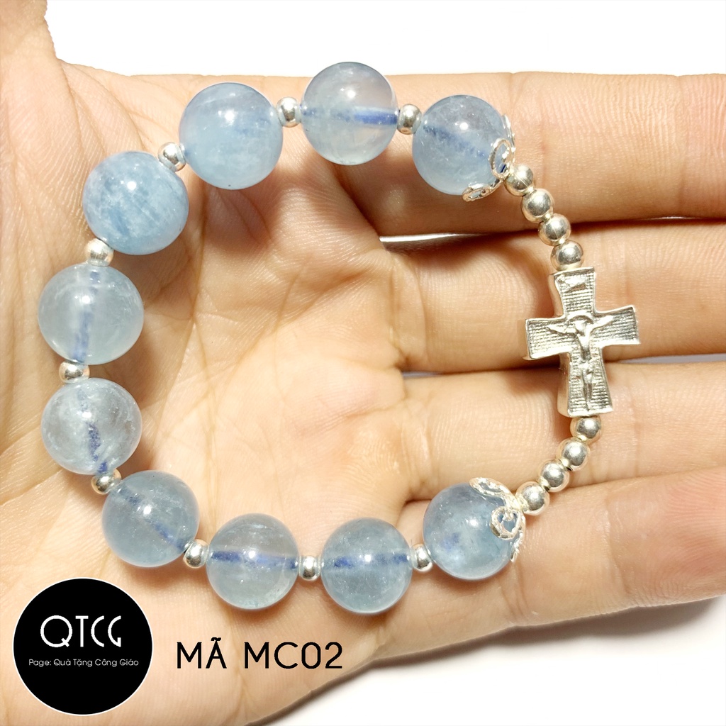 Vòng Mân Côi - Tràng Hạt Đá - Mẫu MC02 - Quà tặng Công Giáo tinh tế, ý nghĩa