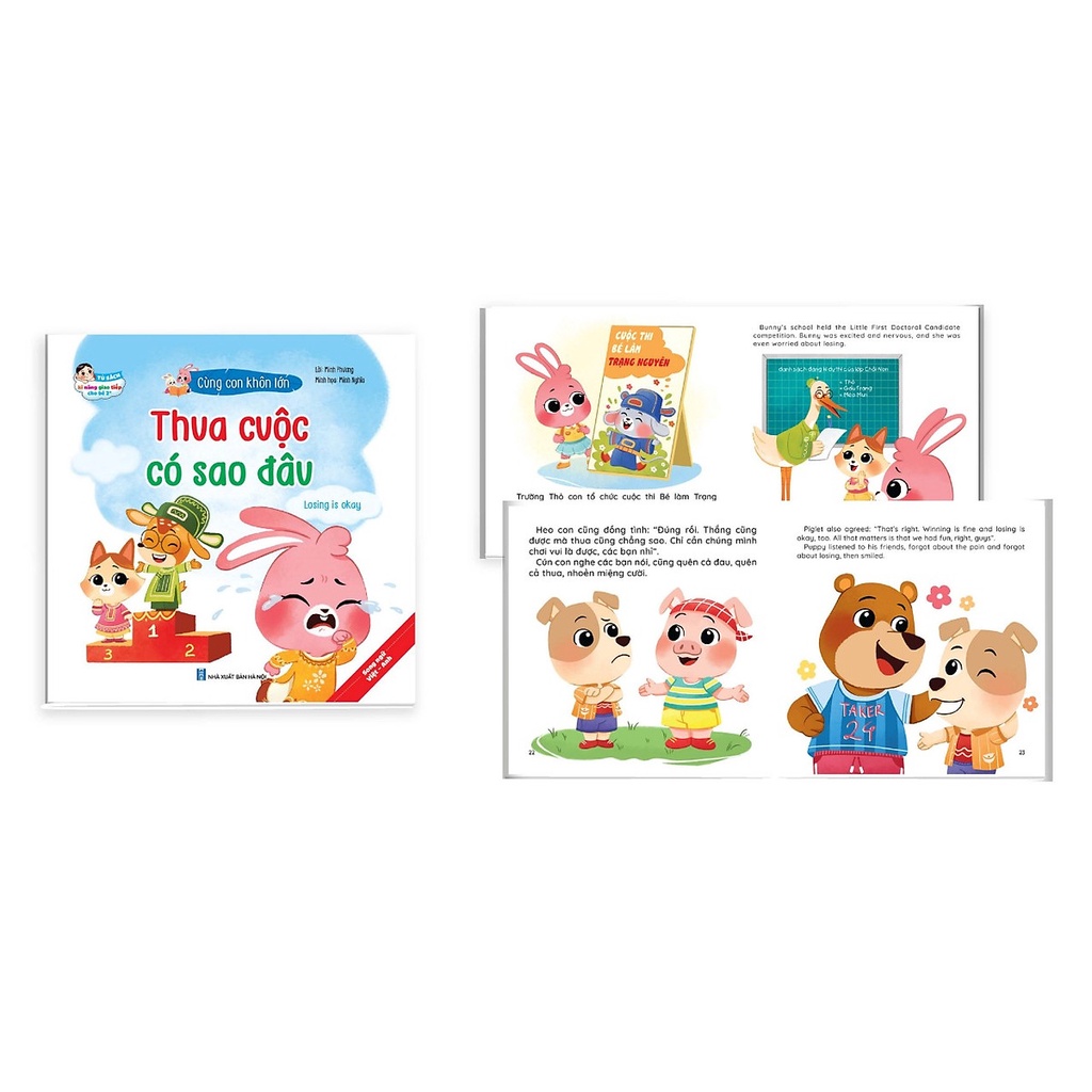 Sách Cùng con khôn lớn - Sách kỹ năng giao tiếp cho bé - Bộ 10 cuốn truyện tranh song ngữ - Lẻ tùy chọn