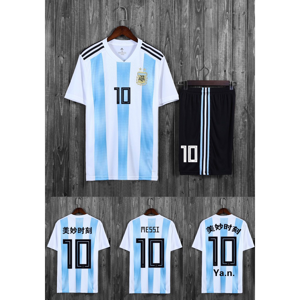 Bộ đồ thể thao bóng đá năng động cho người hâm mộ đội Quốc gia Argentina World Cup 2018