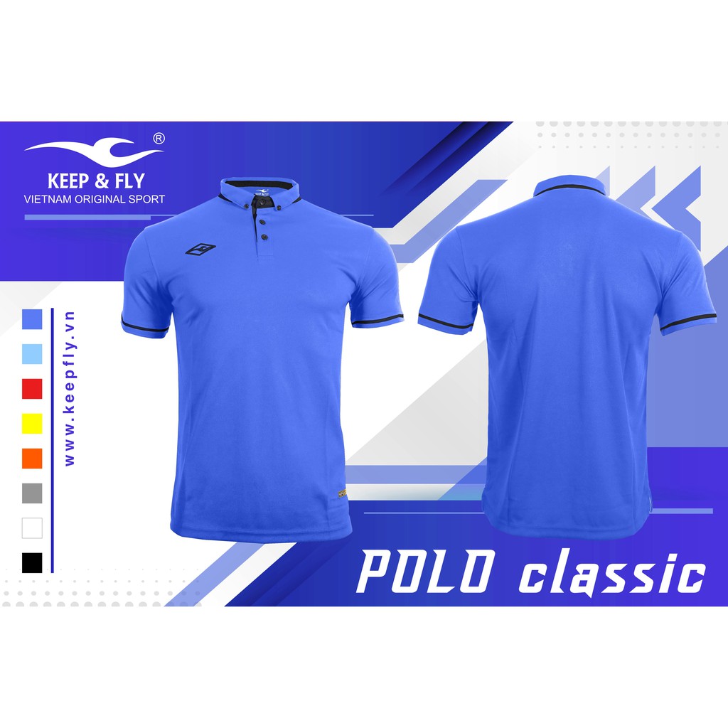 Áo Polo Classic đẹp, áo thun Polo Classic Xanh Bích cao cấp thương hiệu Keep & Fly