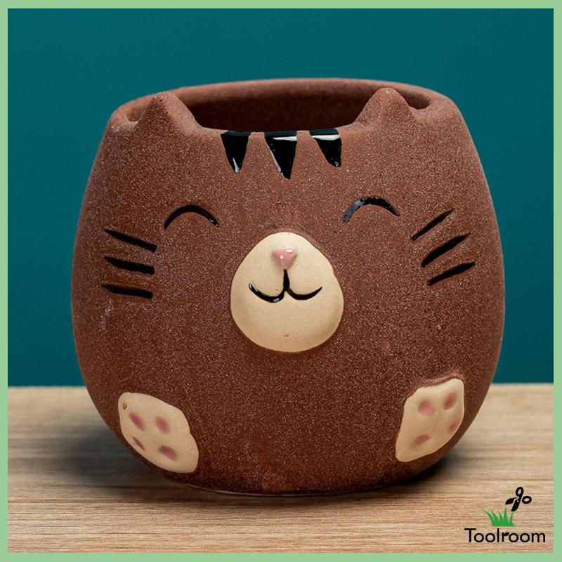 Chậu Trồng Cây Mọng Nước Có Lỗ Thoát Nước Dễ Thương Để Bàn Trang Trí Nhà Cửa