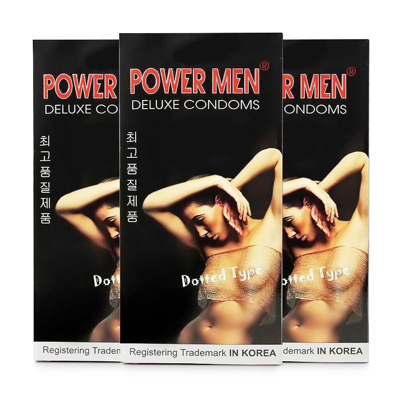 Bao cao su POWER MEN Dotted Type hộp 12 cái