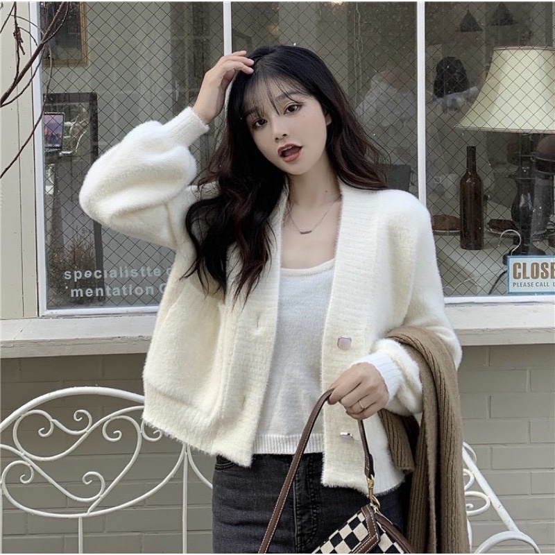 Cardigan len lông cúc ngọc