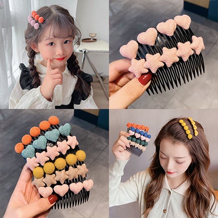 Kẹp Tóc Lông Xù Xinh Xắn Đáng Yêu Cho Nữ Kiểu Hàn Quốc