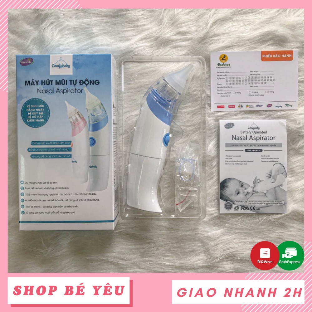 Máy hút mũi cho trẻ sơ sinh  𝑭𝒓𝒆𝒆𝒔𝒉𝒊𝒑  Máy Hút Mũi Tự Động Comfy Baby Đầu Hút Silicone Mềm Mại