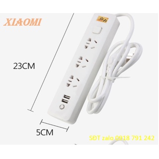 COMBO Ổ CẮM XIAOMI DÀI VÀ TRÒN 2500W, CÓ CỔNG USB SẠC NHANH ĐIỆN THOẠI, CHÍNH HÃNG XIAOMI