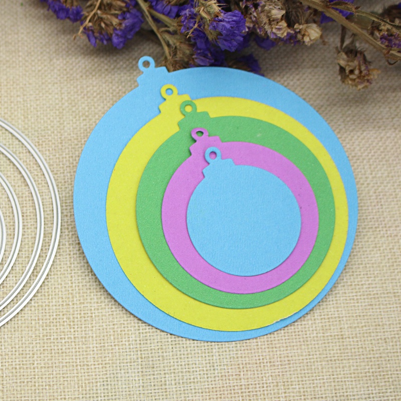 Khuôn Cắt Giấy Làm Từ Kim Loại Hình Mặt Dây Chuyền Trang Trí Scrapbook