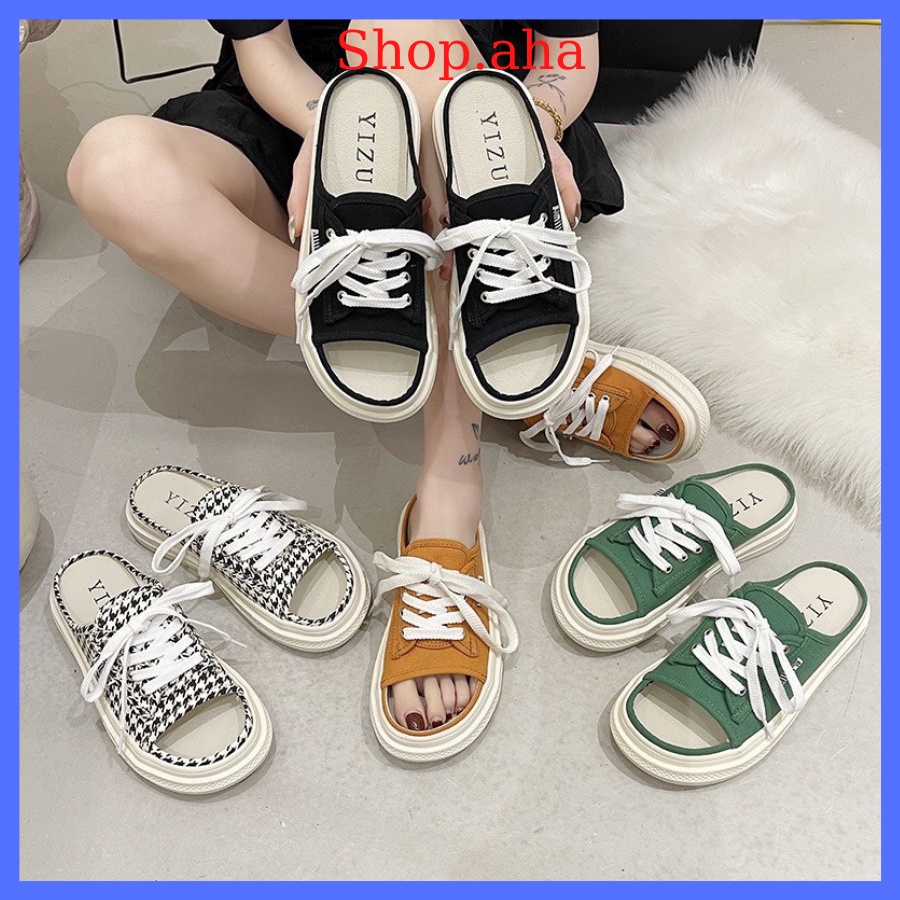 Giày Nữ - Giày Sục Nữ Đạp Gót Buộc Dây Hở Mũi Cao Cấp Thời Trang Phong Cách Hàn Quốc TT88 seri 36-39