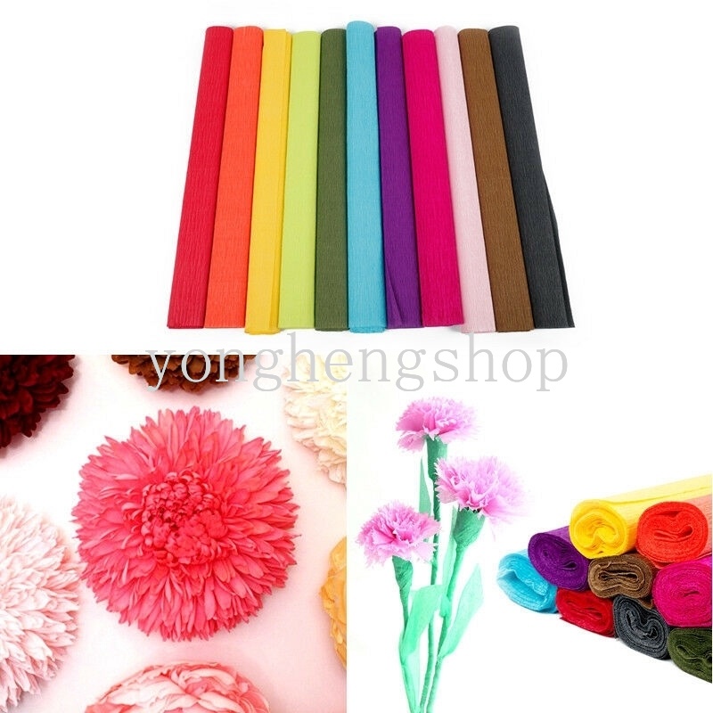 1 cuộn giấy gói hoa thủ công nhiều màu trang trí đa ứng dụng