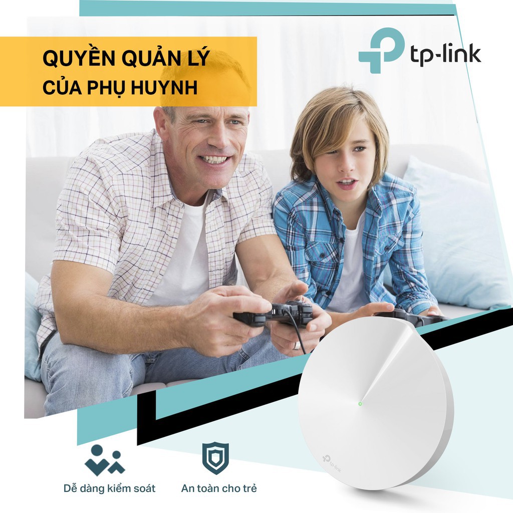 Hệ Thống Mesh Wifi TP-Link Deco M5 (1-pack) Chuẩn AC 1300Mbps Dành Cho Gia Đình