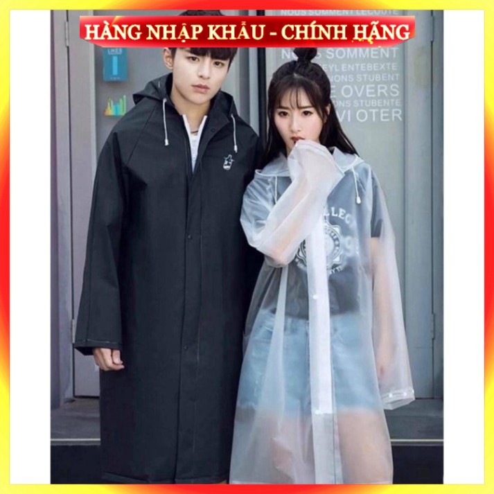 [LOẠI 1 - Nhập Khẩu] Áo mưa măng tô Hàn Quốc trong suốt thời trang tiện dụng chống nước tốt dùng cho nam và nữ