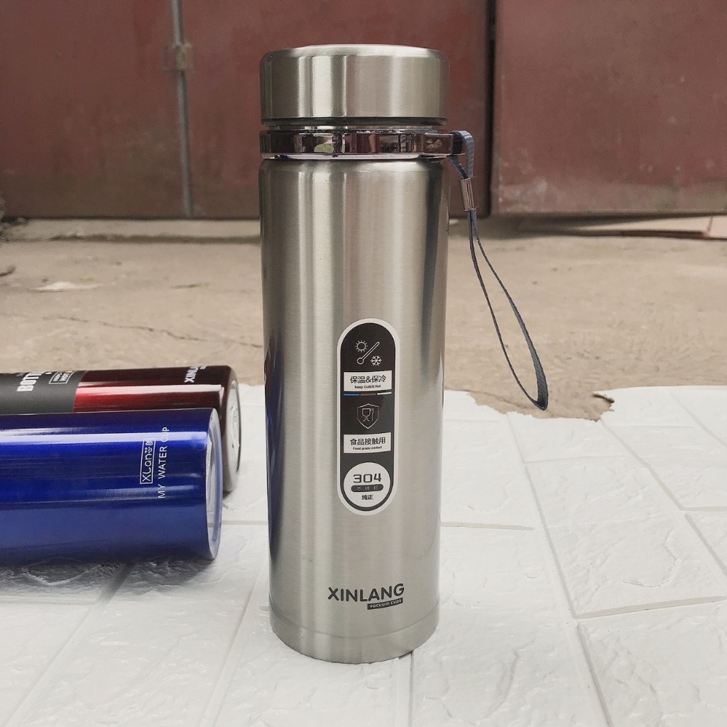 Bình giữ nhiệt inox 304 cao cấp 800ml dung tích lớn có tay cầm không bị rò rỉ