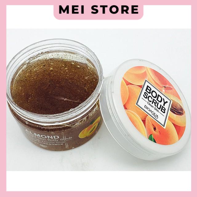 Tẩy Tế Bào Chết BIOAQUA Hạnh Nhân, Bơ Hạt Mỡ, Dưa Leo Cho Mặt Và Toàn Thân 120g