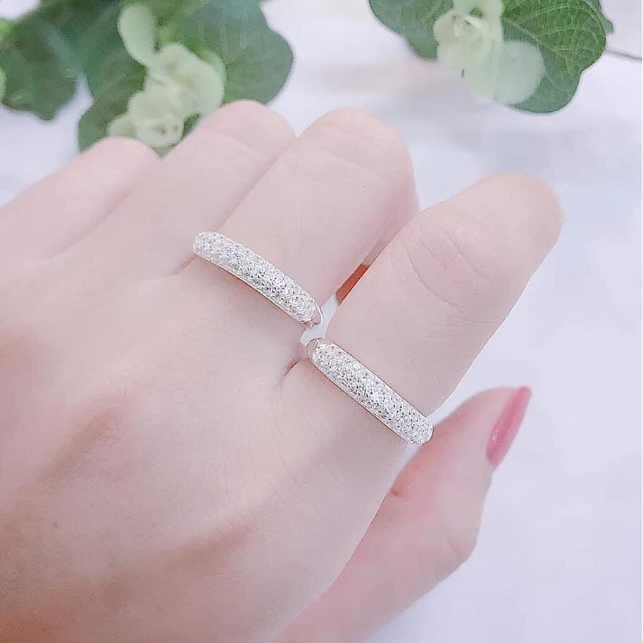 Nhẫn bạc nữ 2 hàng đá Evasilver tinh tế nhẹ nhàng nữ tính