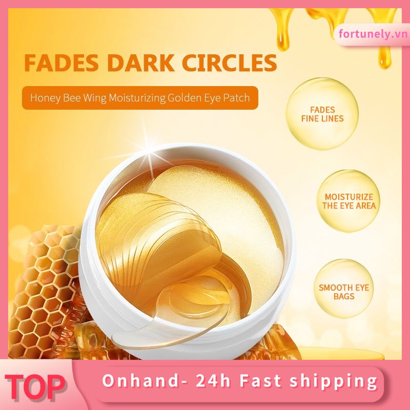 Hot Sale Gold Moisturizing Seaweed Crystal Collagen Eye Mask Patch 60pcs Anti-Wrinkle Anti Aging Remove Dark Circles Eye Care fortunely.vn