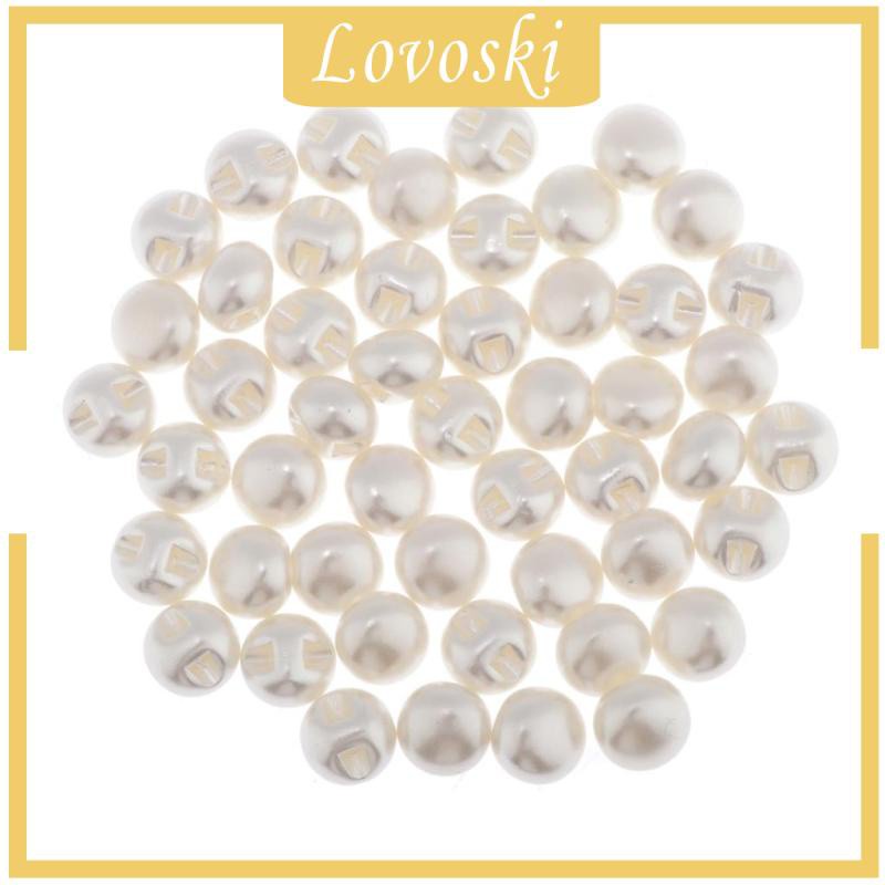 [Lovoski] 100 Nút Khâu Bằng Nhựa Đính Ngọc Trai Cho Váy Sơ Mi Thủ Công Khổng Lồ 10mm