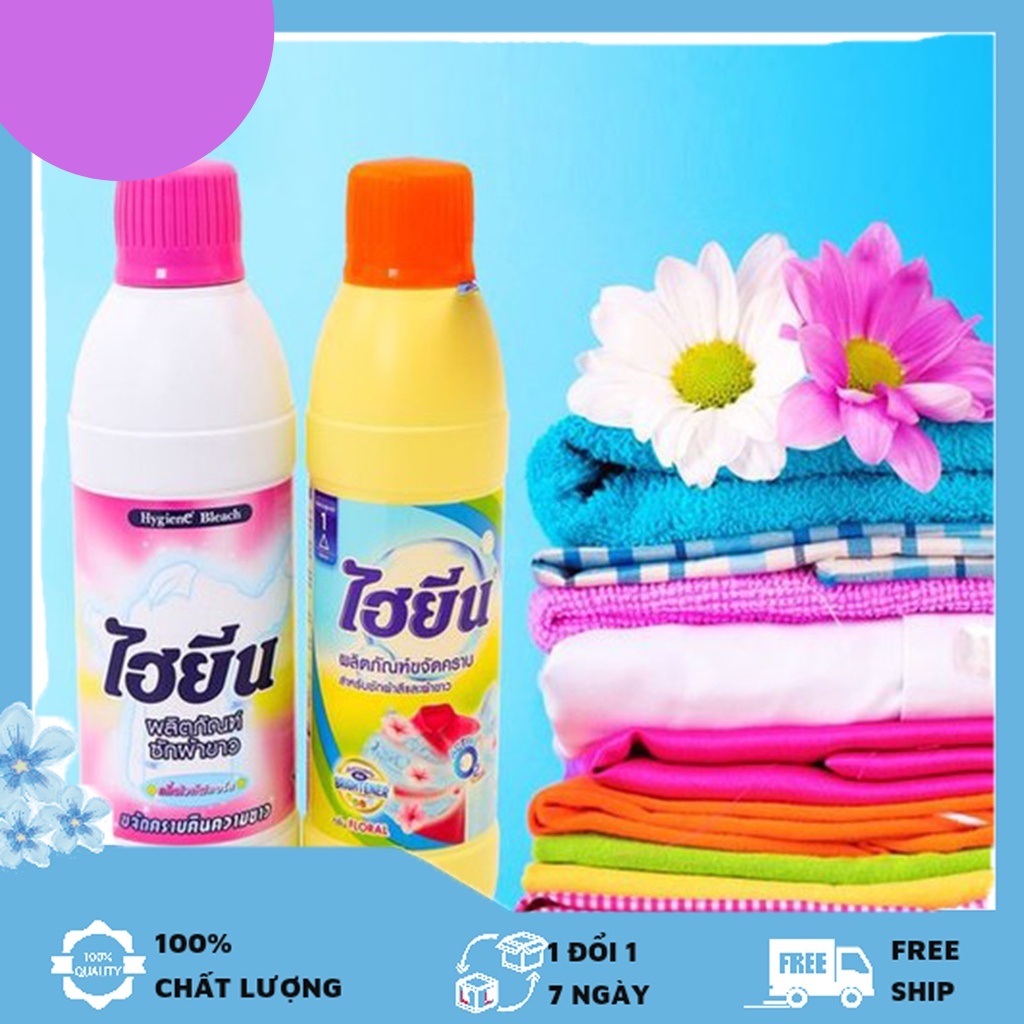 Thuốc Tẩy Trắng, Tẩy Màu Quần Áo Thái Lan 250ml - Nước Tẩy Hygiene Sạch Các Vết Bẩn Ẩm Mốc