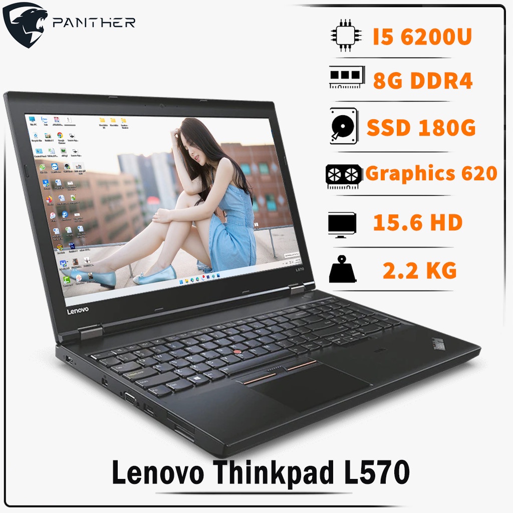 Laptop cũ Lenovo Thinkpad L570 i5 6200u/ Ram 8g/ssd 180G màn 15.6HD mới 99%