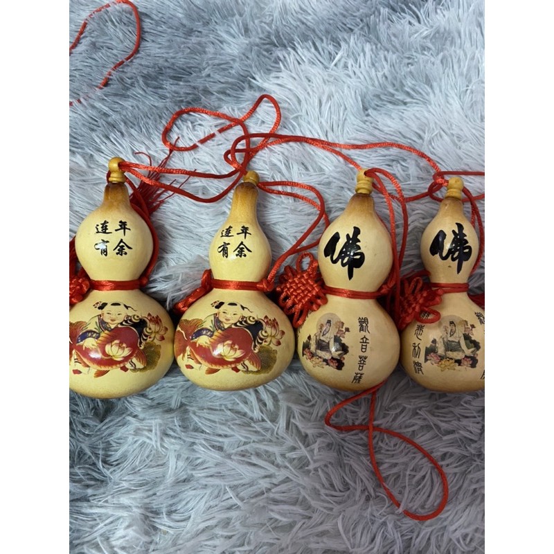 Quả hồ lô cầu con, vật treo phong thuỷ thu hút tài lộc, kèm nắp và dây kết đồng tâm loại to (sẵn hàng) | BigBuy360 - bigbuy360.vn